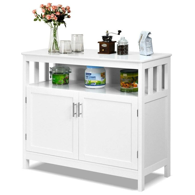 Buffet Sideboard Storage Cabinet with 2 Doors and Adjustable Shelf, 40 x 16 x 34 in