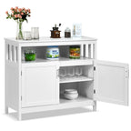 Buffet Sideboard Storage Cabinet with 2 Doors and Adjustable Shelf, 40 x 16 x 34 in