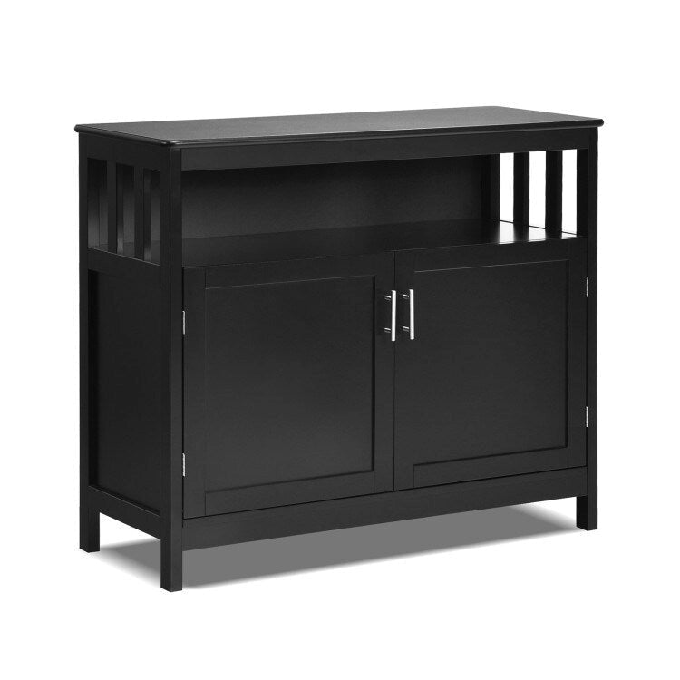 Buffet Sideboard Storage Cabinet with 2 Doors and Adjustable Shelf, 40 x 16 x 34 in