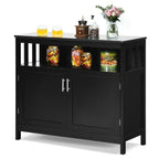 Buffet Sideboard Storage Cabinet with 2 Doors and Adjustable Shelf, 40 x 16 x 34 in