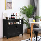 Buffet Sideboard Storage Cabinet with 2 Doors and Adjustable Shelf, 40 x 16 x 34 in