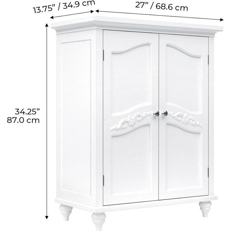 Freestanding Floor Storage Cabinet - 14D x 30W x 74.2H