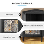 Side Cabinet with Storage, Modern Free Standing Buffet Sideboard with Metal Base