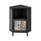 Side Cabinet with Storage, Modern Free Standing Buffet Sideboard with Metal Base