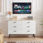 6-Drawer Chest of Drawers with Metal Legs, 47.2 inch Wide