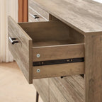 6-Drawer Chest of Drawers with Metal Legs, 47.2 inch Wide