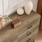 6-Drawer Chest of Drawers with Metal Legs, 47.2 inch Wide