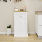 Tilt-Out Trash Cabinet with One Drawer and One Compartment