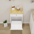 Tilt-Out Trash Cabinet with One Drawer and One Compartment