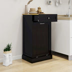 Tilt-Out Trash Cabinet with One Drawer and One Compartment