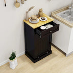 Tilt-Out Trash Cabinet with One Drawer and One Compartment