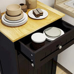 Tilt-Out Trash Cabinet with One Drawer and One Compartment