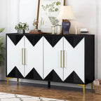 4-Door Sideboard Cabinet with Adjustable Shelves, 60 inch