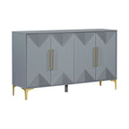 4-Door Sideboard Cabinet with Adjustable Shelves, 60 inch