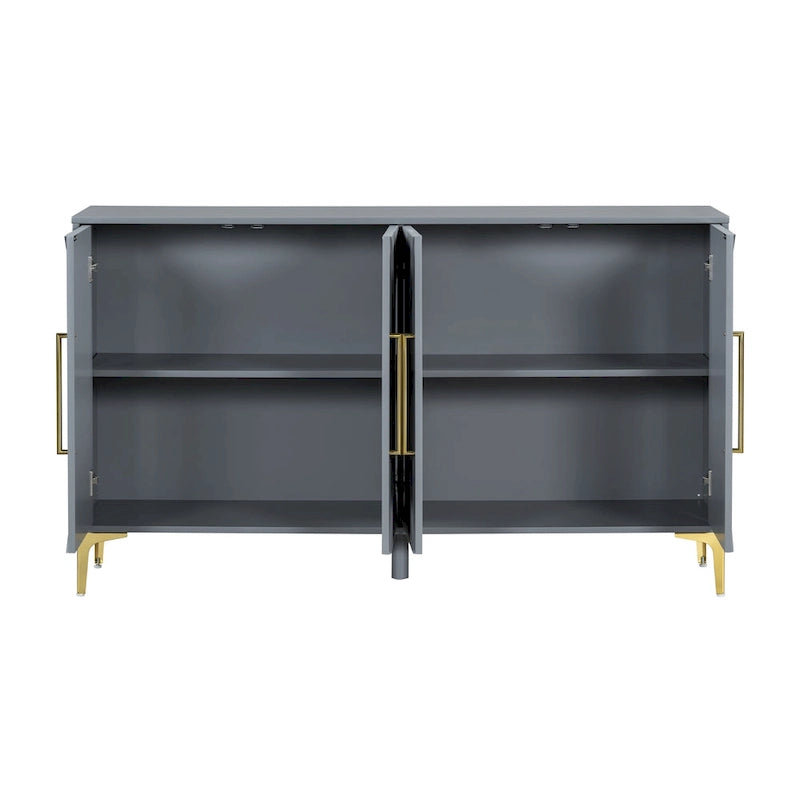 4-Door Sideboard Cabinet with Adjustable Shelves, 60 inch