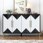 4-Door Sideboard Cabinet with Adjustable Shelves, 60 inch