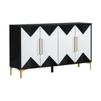 4-Door Sideboard Cabinet with Adjustable Shelves, 60 inch