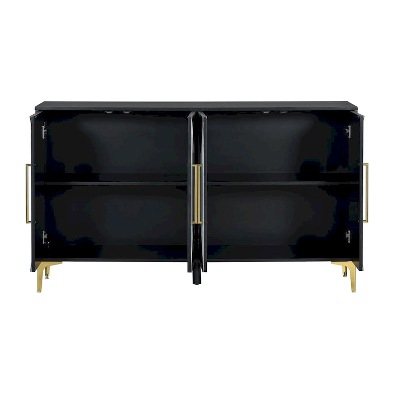 4-Door Sideboard Cabinet with Adjustable Shelves, 60 inch