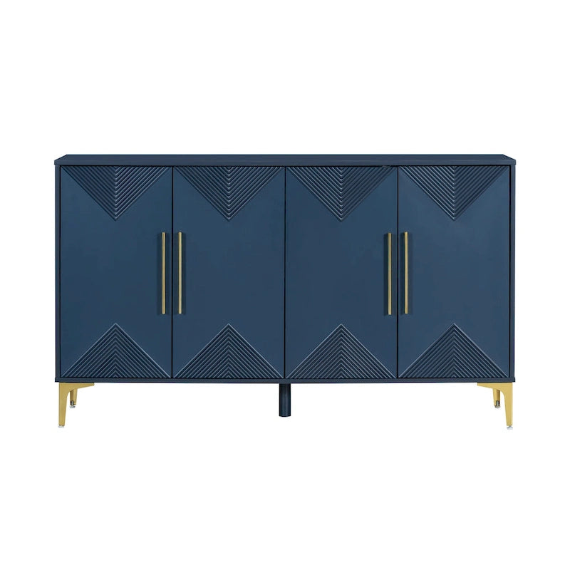 4-Door Sideboard Cabinet with Adjustable Shelves, 60 inch