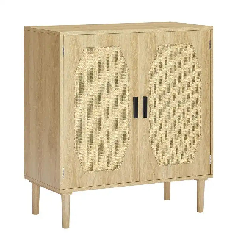Kitchen Sideboard Storage Cabinet with Rattan Doors