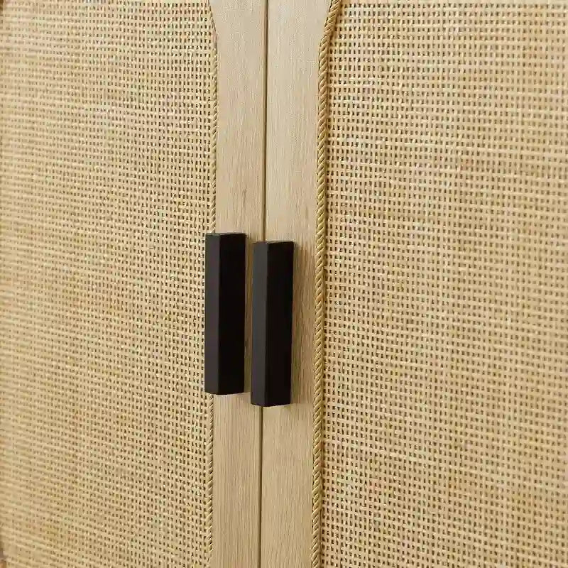 Kitchen Sideboard Storage Cabinet with Rattan Doors
