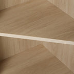 Freestanding Corner Cabinet with Rattan Door