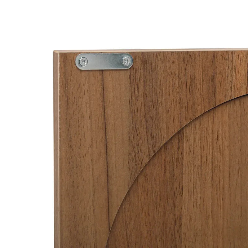 Freestanding Corner Cabinet with Rattan Door
