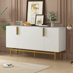 4-Door Sideboard with Gold Metal Handles