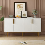 4-Door Sideboard with Gold Metal Handles