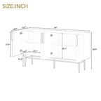 4-Door Sideboard with Gold Metal Handles