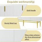 4-Door Sideboard with Gold Metal Handles