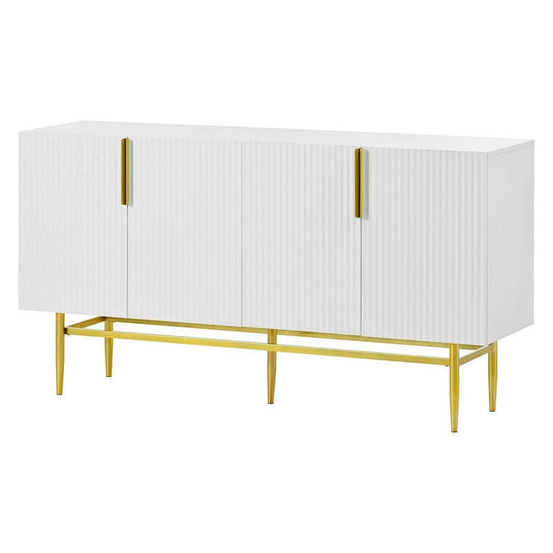 4-Door Sideboard with Gold Metal Handles