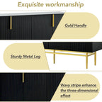 4-Door Sideboard with Gold Metal Handles