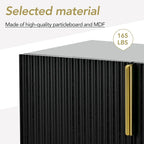 4-Door Sideboard with Gold Metal Handles