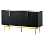 4-Door Sideboard with Gold Metal Handles
