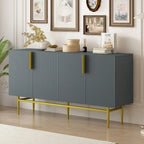 4-Door Sideboard with Gold Metal Handles