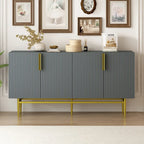 4-Door Sideboard with Gold Metal Handles