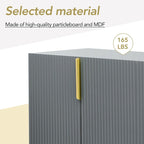 4-Door Sideboard with Gold Metal Handles