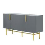 4-Door Sideboard with Gold Metal Handles