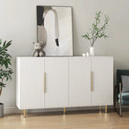 Fluted Sideboard Buffet Cabinet with Adjustable Shelves