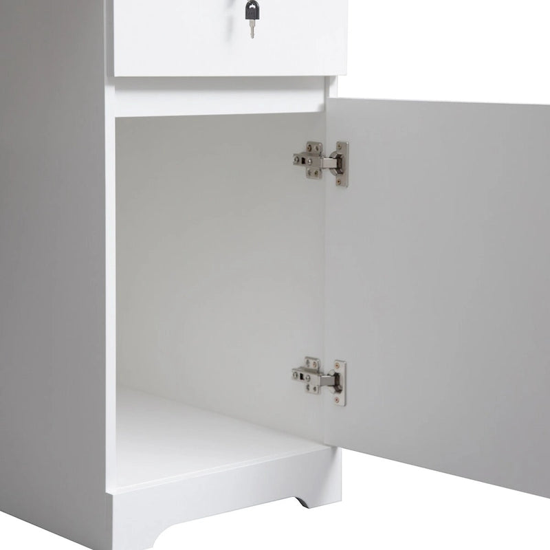 Fluted Sideboard Buffet Cabinet with Adjustable Shelves
