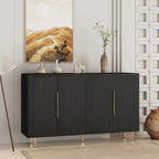 Fluted Sideboard Buffet Cabinet with Adjustable Shelves