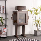 42 Robot Wooden Storage Cabinet Wine Rack