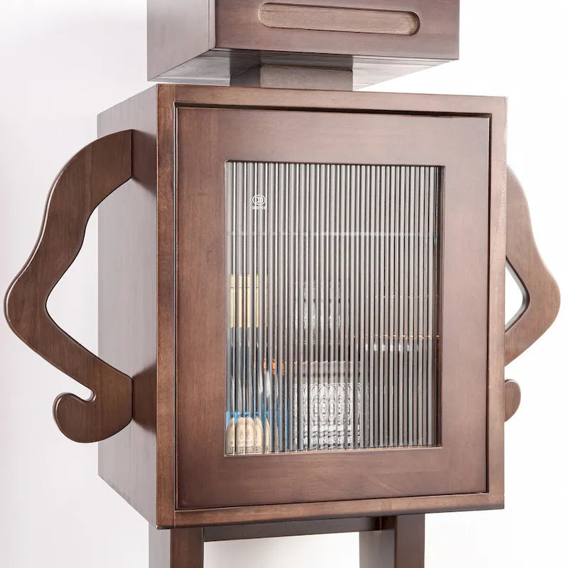 Wooden Storage Cabinet with Wine Rack