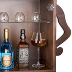 Wooden Storage Cabinet with Wine Rack