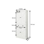 White Four-Door One-Drawer Storage Cabinet