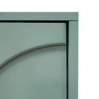 Mint Green Sideboard Buffet Cabinet with 4 Glass Doors