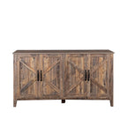 4-Door Sideboard Cabinet with Open Shelves