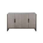 Transitional Grey Solid Wood Dining Server with Doors