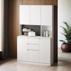 74-Inch Freestanding Kitchen Storage Cabinet with 6 Doors, 3 Shelves and 2 Drawers